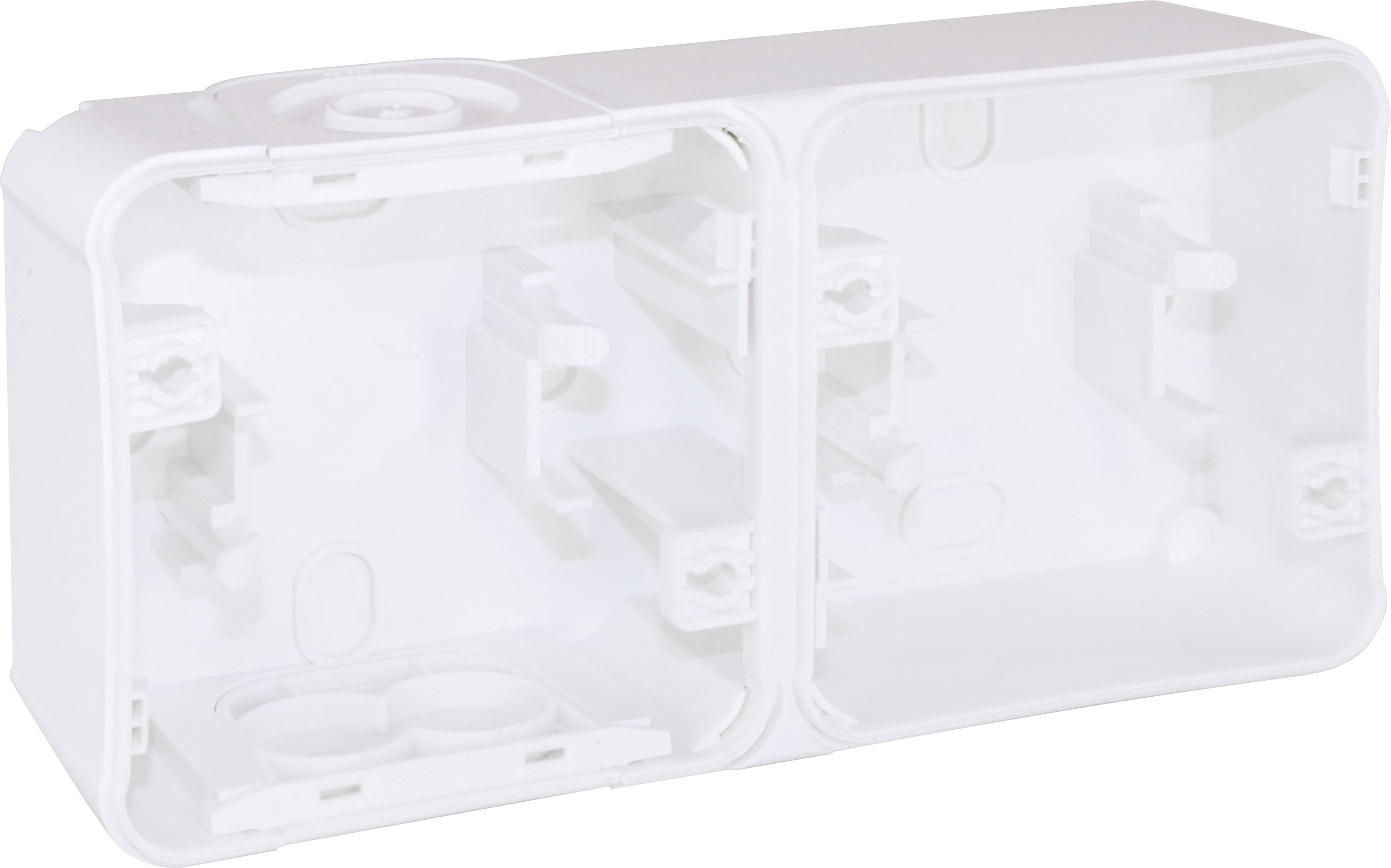 Eur Ohm - BOITE 2P BLANC horiz SAILLIE
