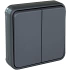 Eur Ohm - OXXO dble VV GRIS ENCASTRE IP55