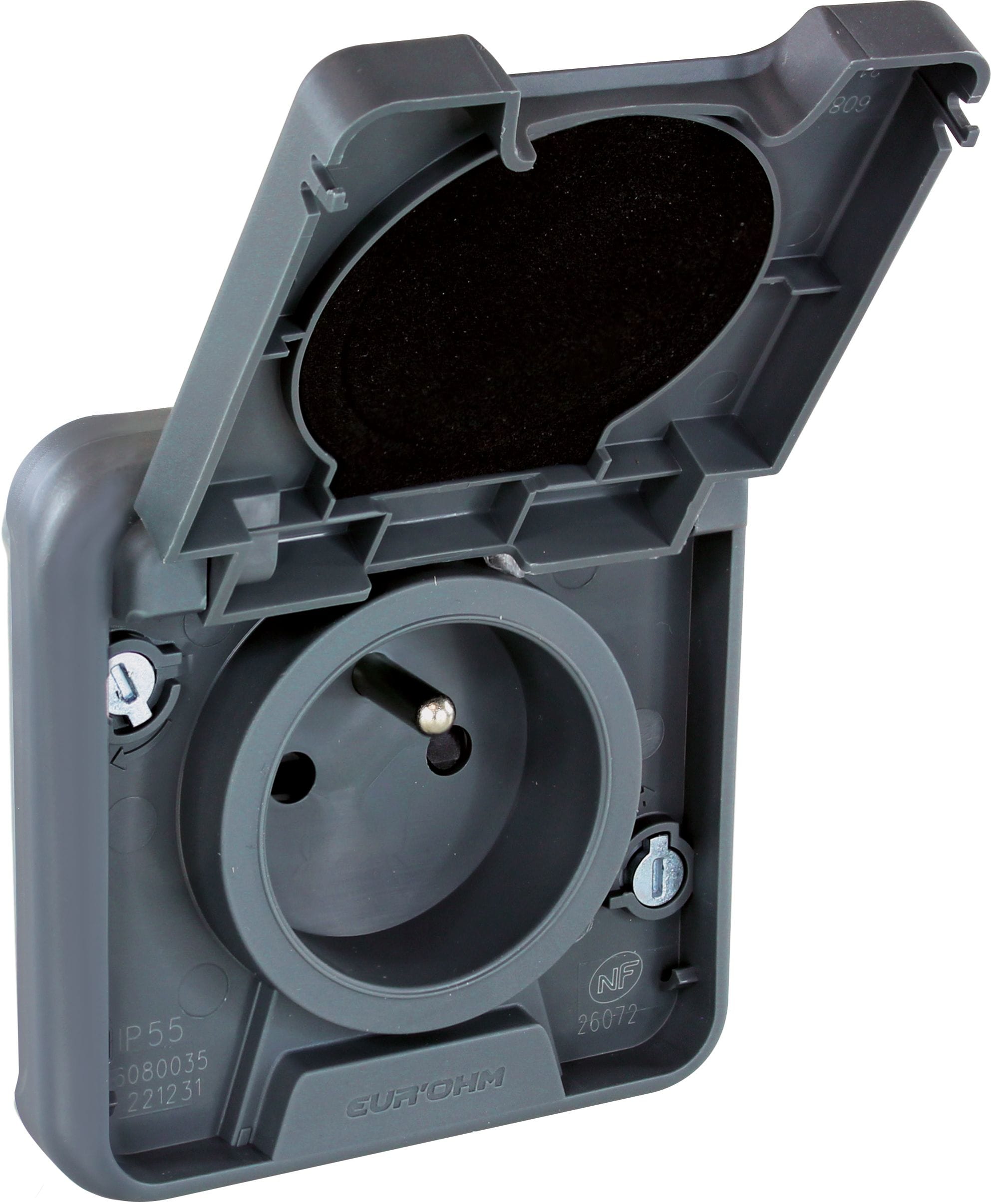 Eur Ohm - OXXO PC 2P+T GRIS SAILLIE IP55