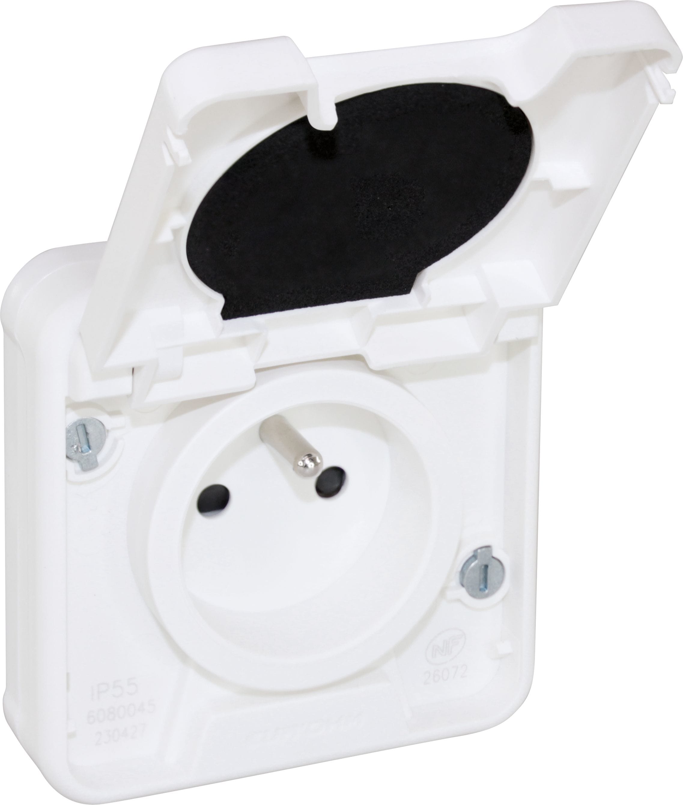 Eur Ohm - OXXO PC 2P+T BLANC encastré IP55
