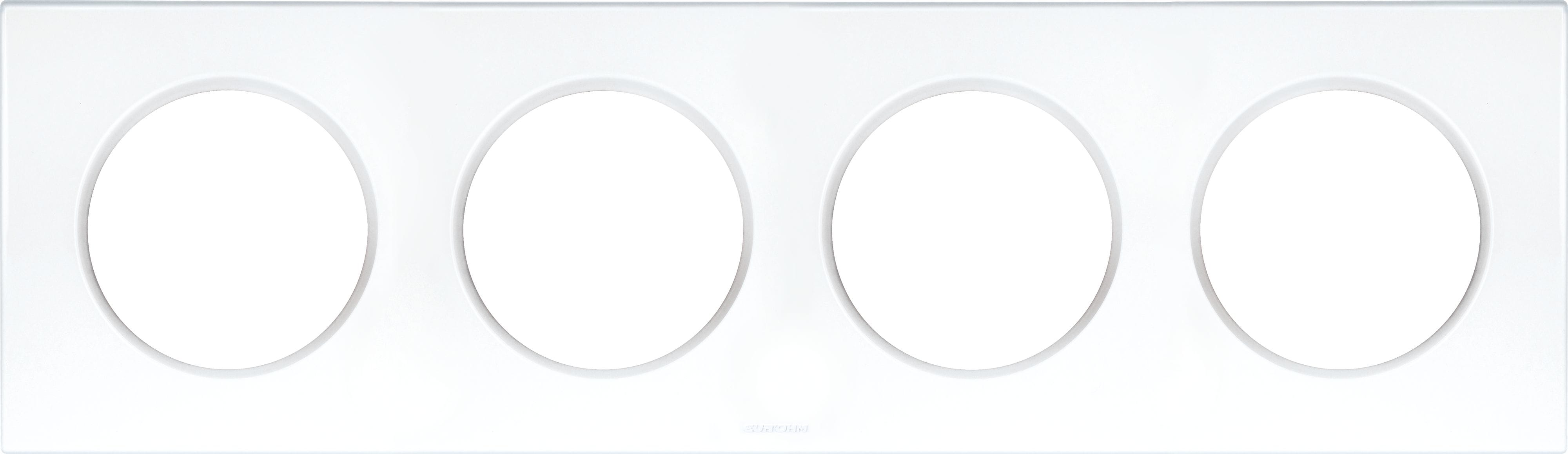 Eur Ohm - SQUARE PLAQ BLC 4P entr.71mm