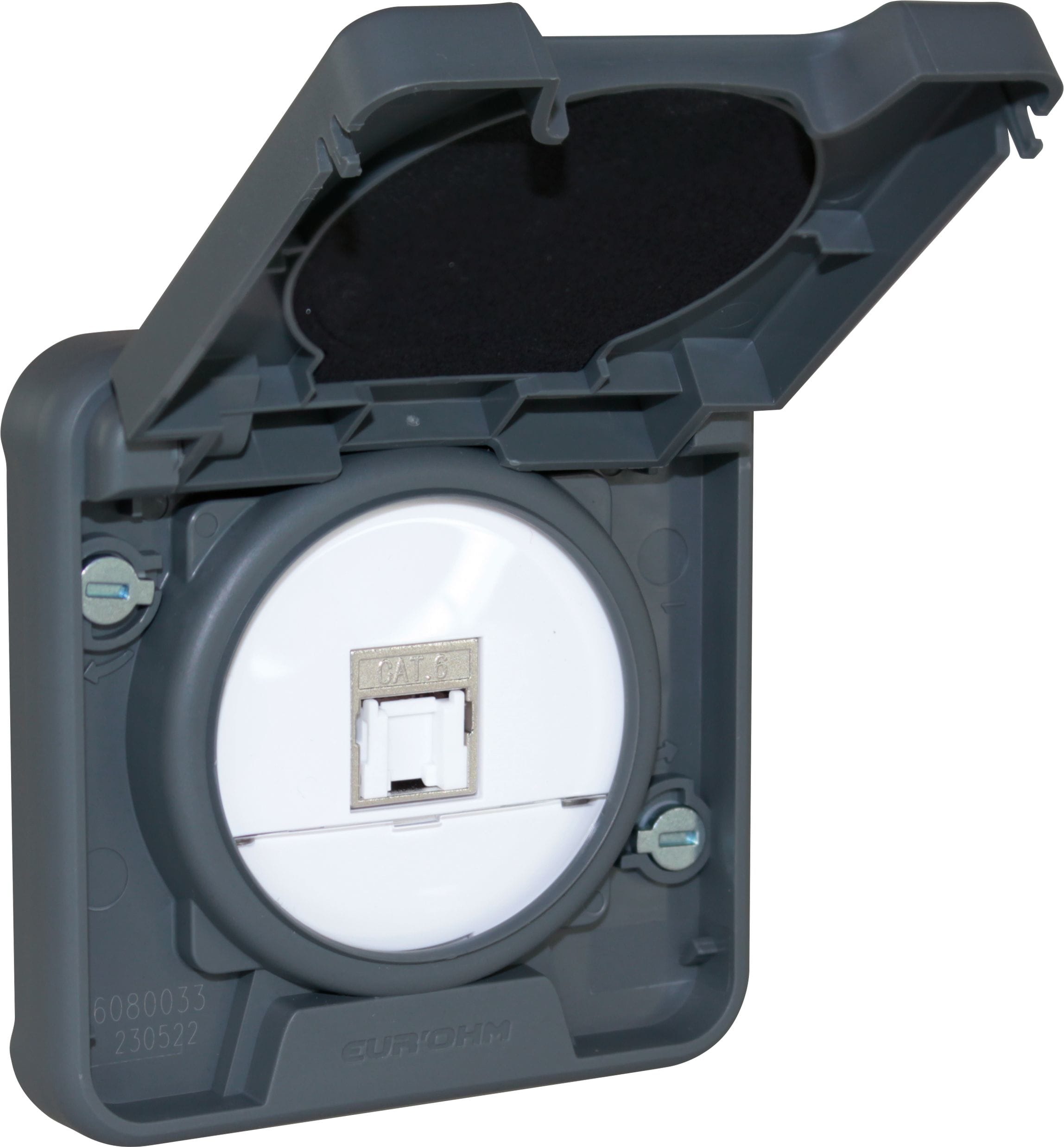 Eur Ohm - OXXO Prise RJ45 cat 6 compos GRIS IP55