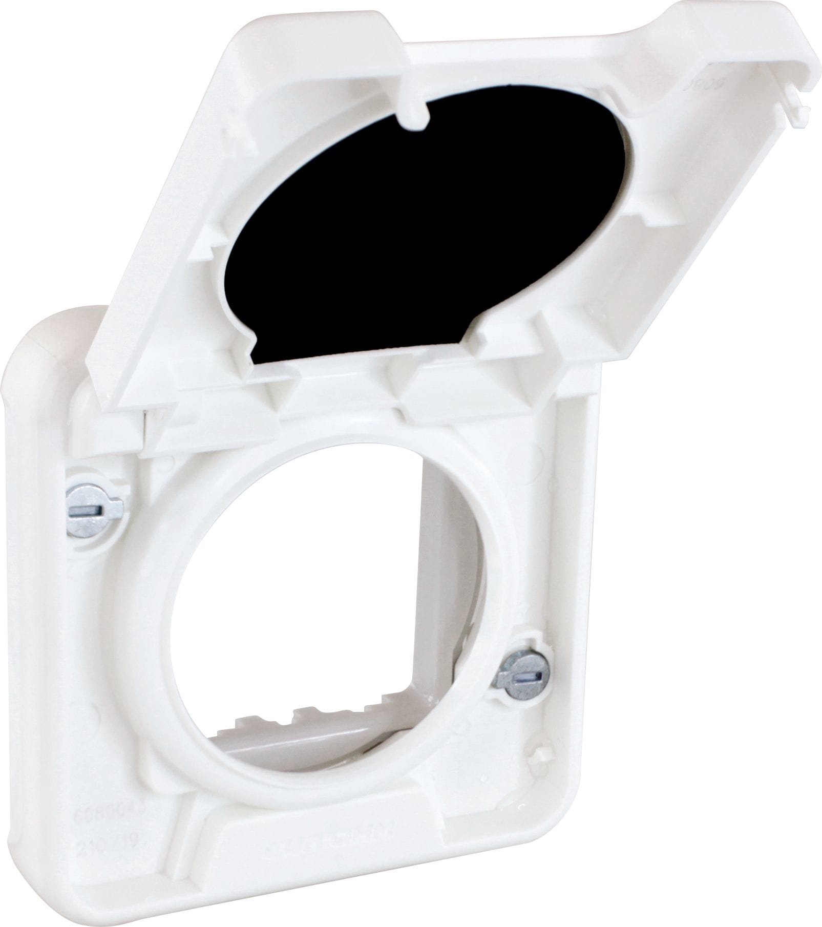Eur Ohm - OXXO Adapt. avec couv. pr prises COMETE compos BLANC IP55