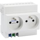Eur Ohm - Prise de courant double 16A/230V 2P+T modulaire connexion rapide