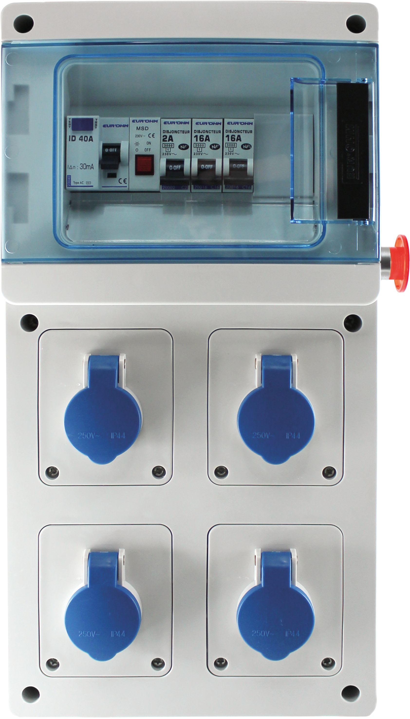 Eur Ohm - Coffret de chantier mono 4PC 2P+T