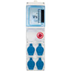 Eur Ohm - Coffret de chantier mono 4 prises simplifié 1 disj diff 16A + 4 PC 2P+T + AU