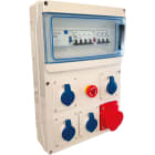 Eur Ohm - Coff.chant. 4PC 16A 1P+N 230V + 1PC 32A 3P+N+T 400V CEI309