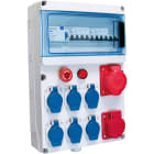Eur Ohm - Coffret de chantier tri 1 ID 4x40A+ 3disj.+ 1PC tri 16A+1PC tri 32A+4PC mono+AU