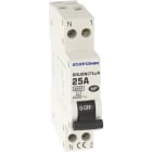 Eur Ohm - Disjoncteur 1P+N 25A NF courbe C connexion vis haut/bas 3kA