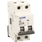 Eur Ohm - Disjoncteur 2P 20A courbe C connexion vis haut/bas 6kA