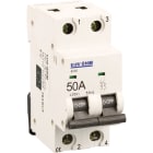 Eur Ohm - Disjoncteur 2P 50A courbe C connexion vis haut/bas 4,5kA