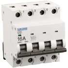 Eur Ohm - Disjoncteur 4P 16A courbe C connexion vis haut/bas 6kA