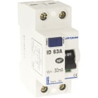 Eur Ohm - Interrupteur différentiel 63A 1P+N 30mA connexion haut/basType A