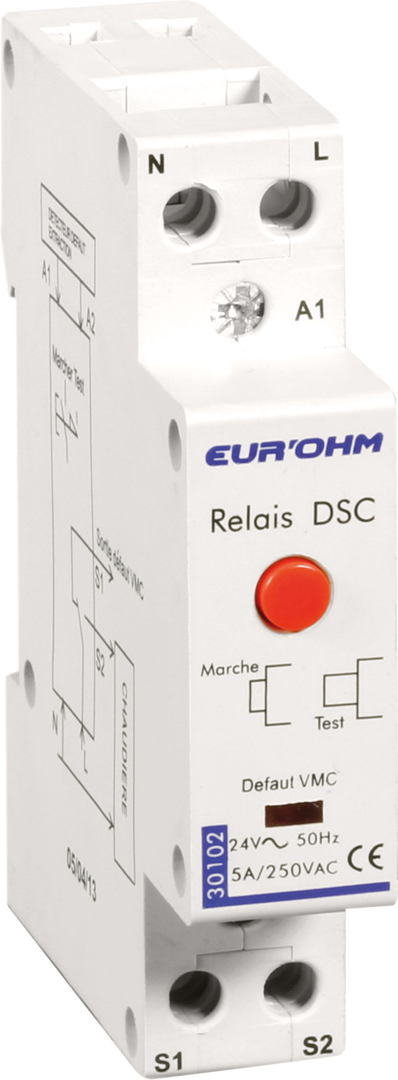 Eur Ohm - Relais 24V 5A pour DSC Gaz VMC gaz