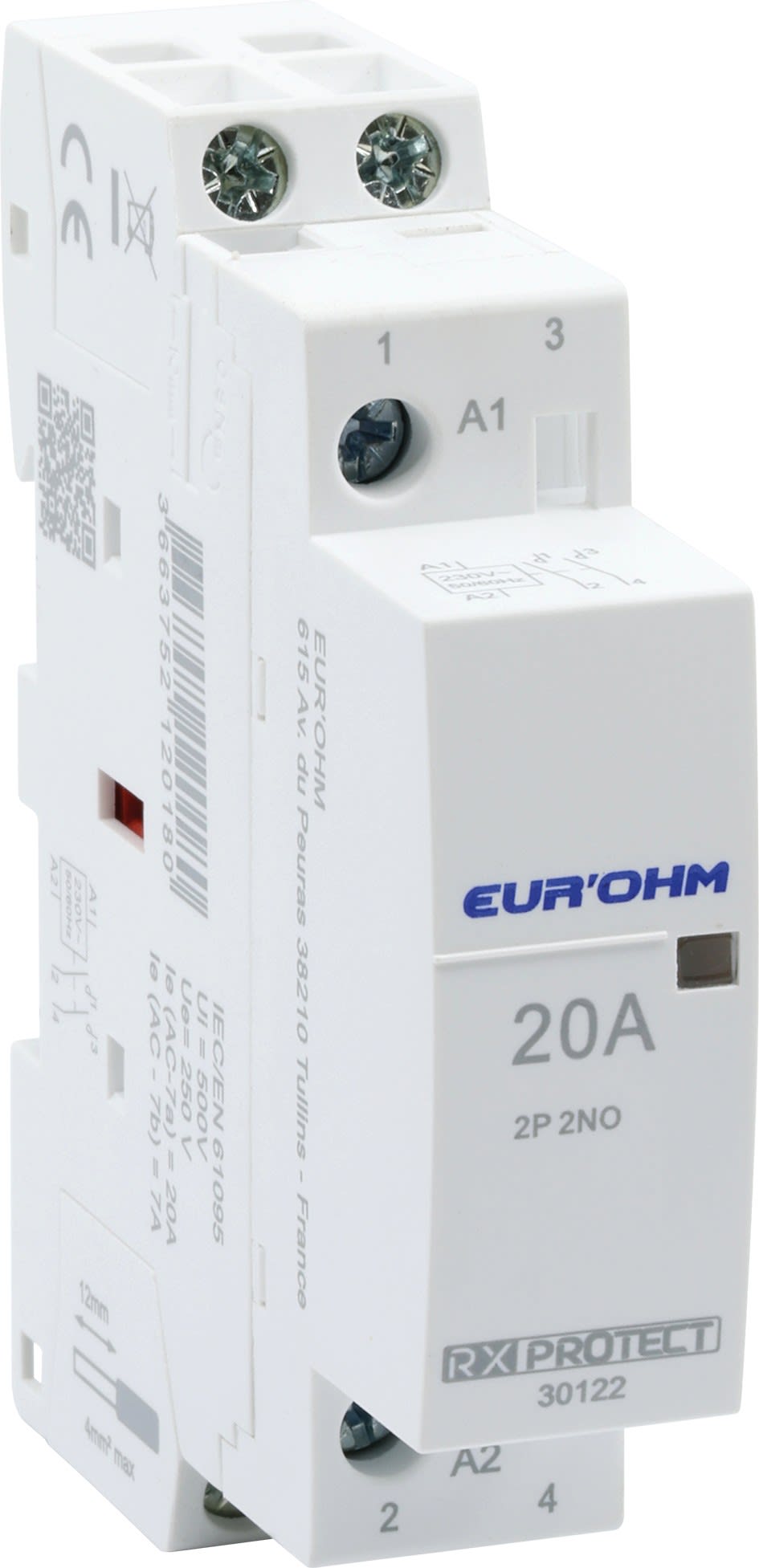 Eur Ohm - Contacteur 2P 20A 2F