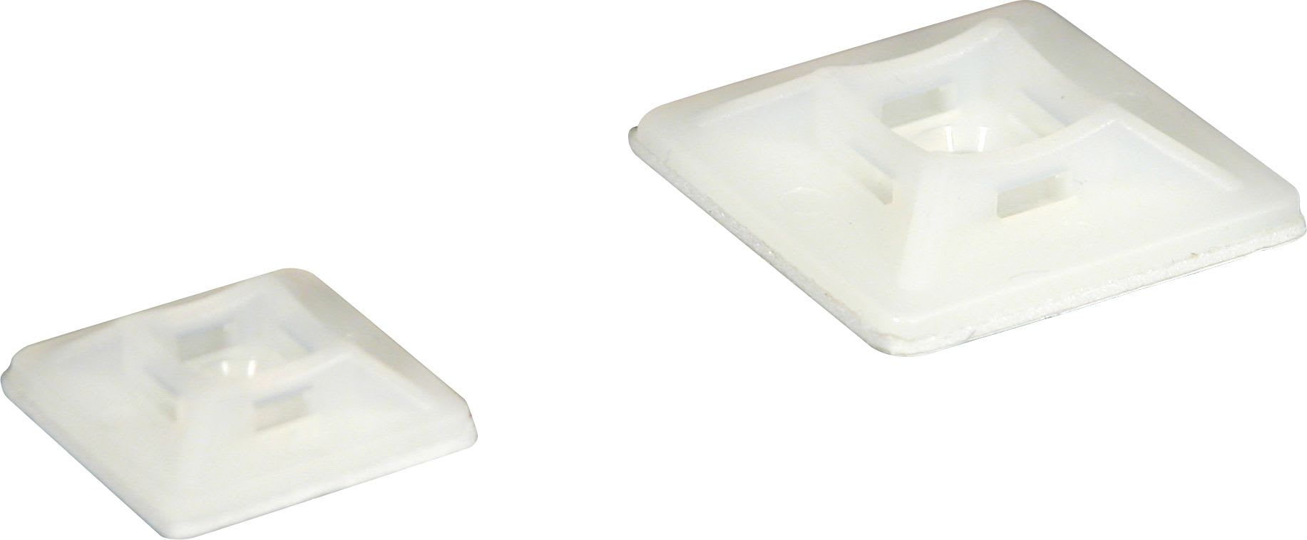 Eur Ohm - Embase adhésive 4,4 mm blanche