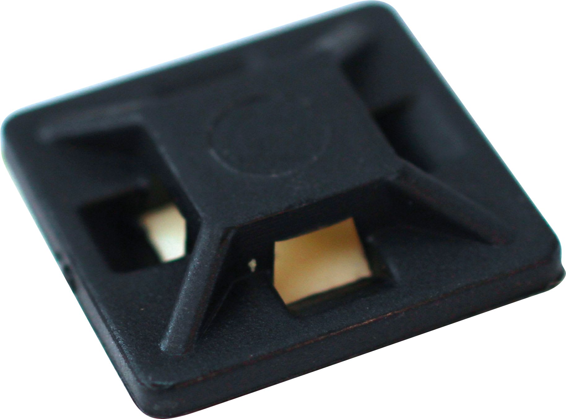 Eur Ohm - Embase adhésive 4,4 mm noire