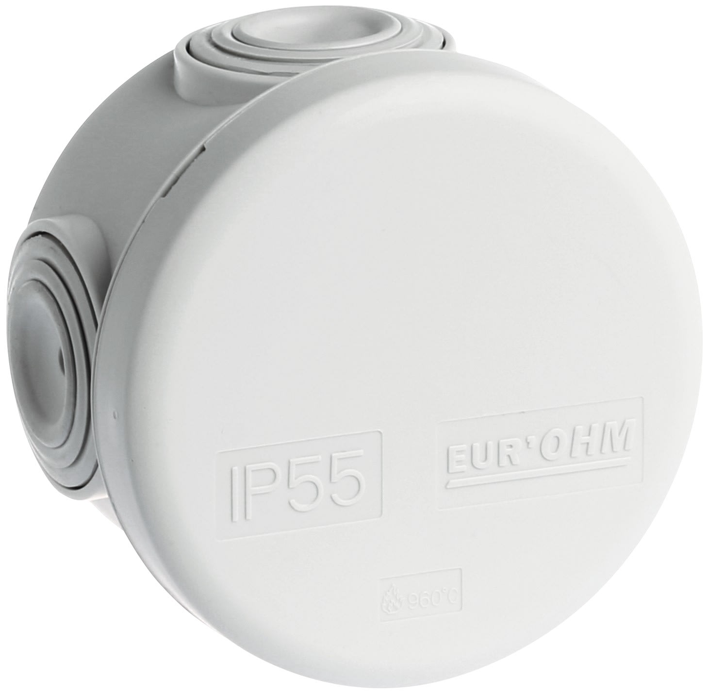 Eur Ohm - Bte IP55 ronde Ø60x40 - 960° (étiquette unitaire)