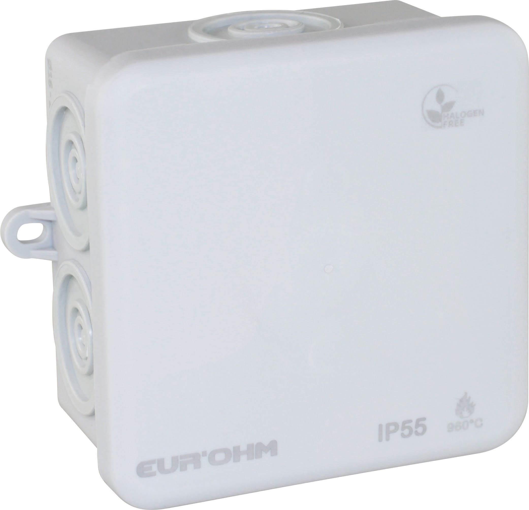 Eur Ohm - Bte IP55 80X80X45 - 960° (passe-fils amovibles)