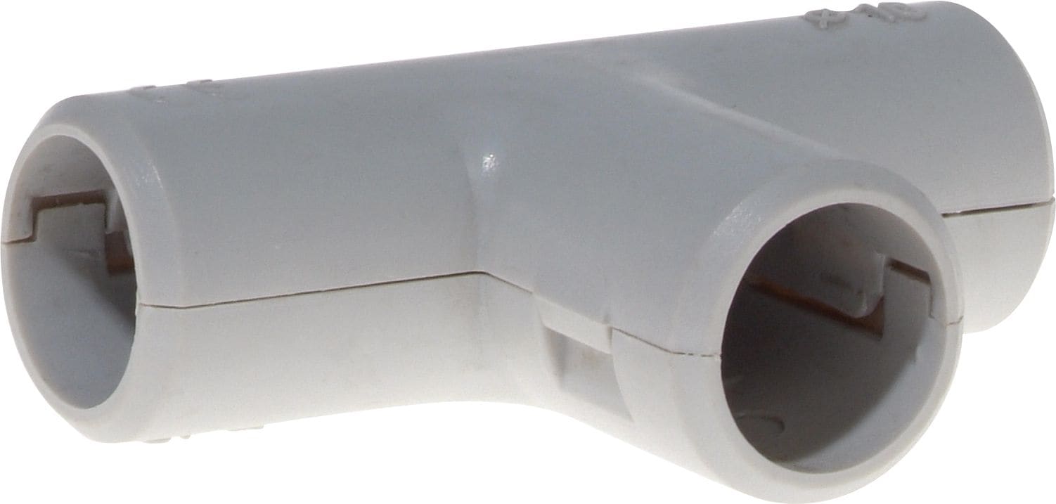 Eur Ohm - Té Ø16mm gris (étiquette unitaire)