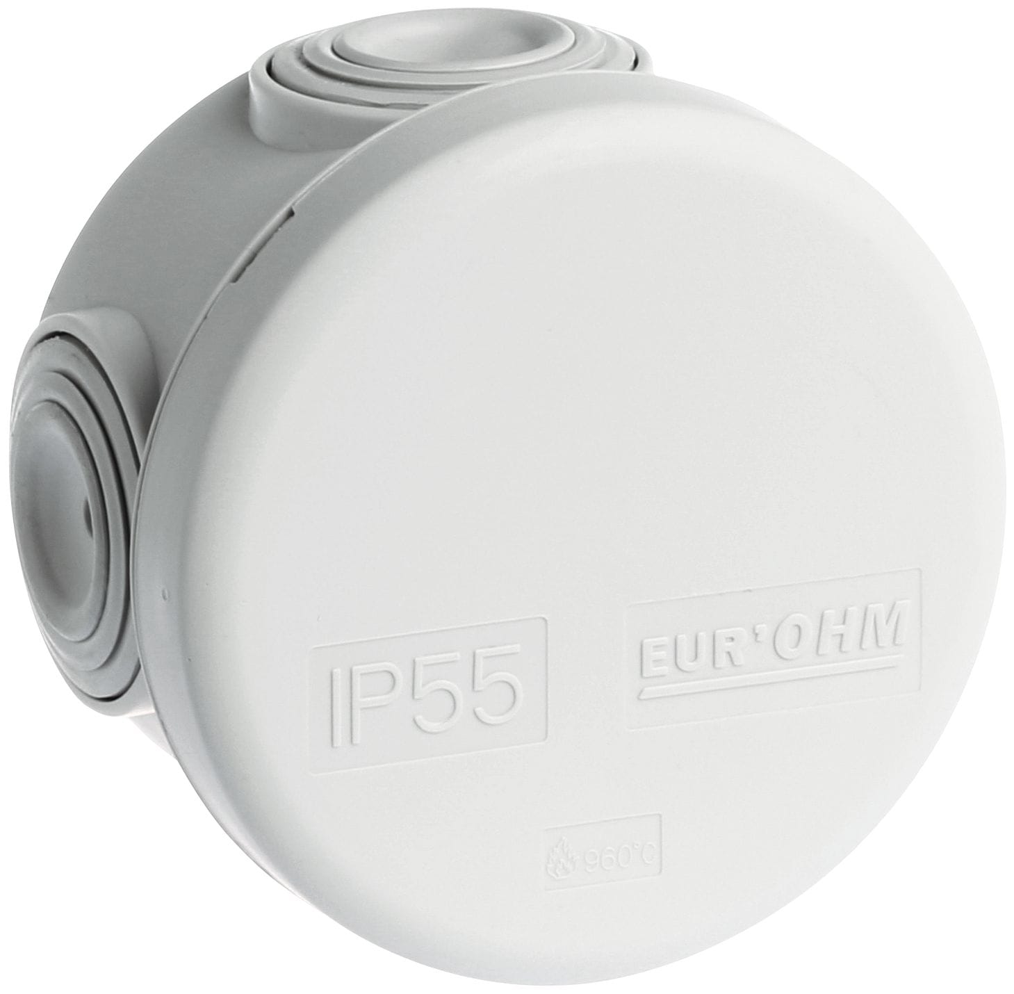 Eur Ohm - Bte IP55 ronde Ø60x40 - 960° (étiquette unitaire)