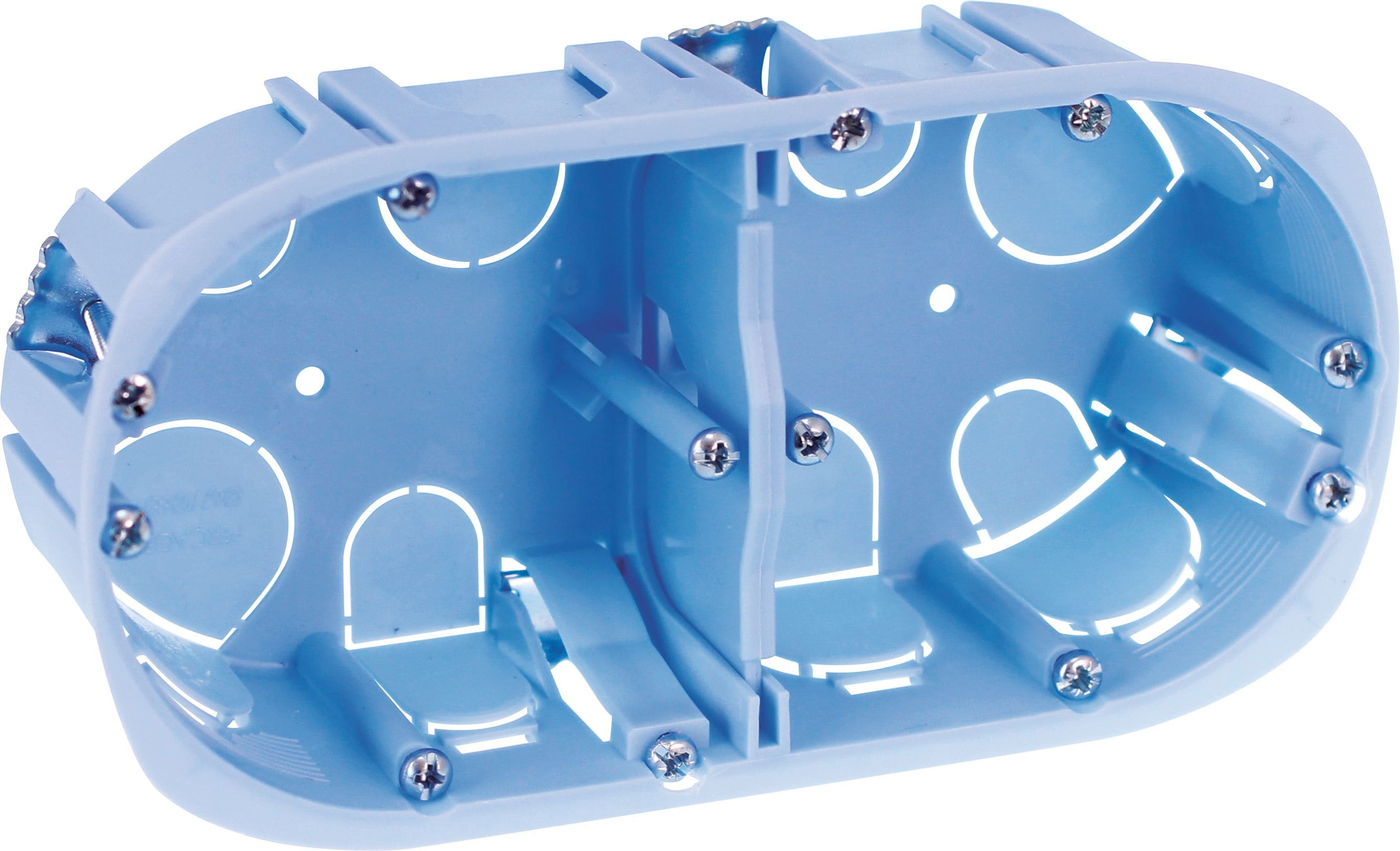 Eur Ohm - Bte d'Enc. XL 2Postes F67x40mm (étiquette unitaire)