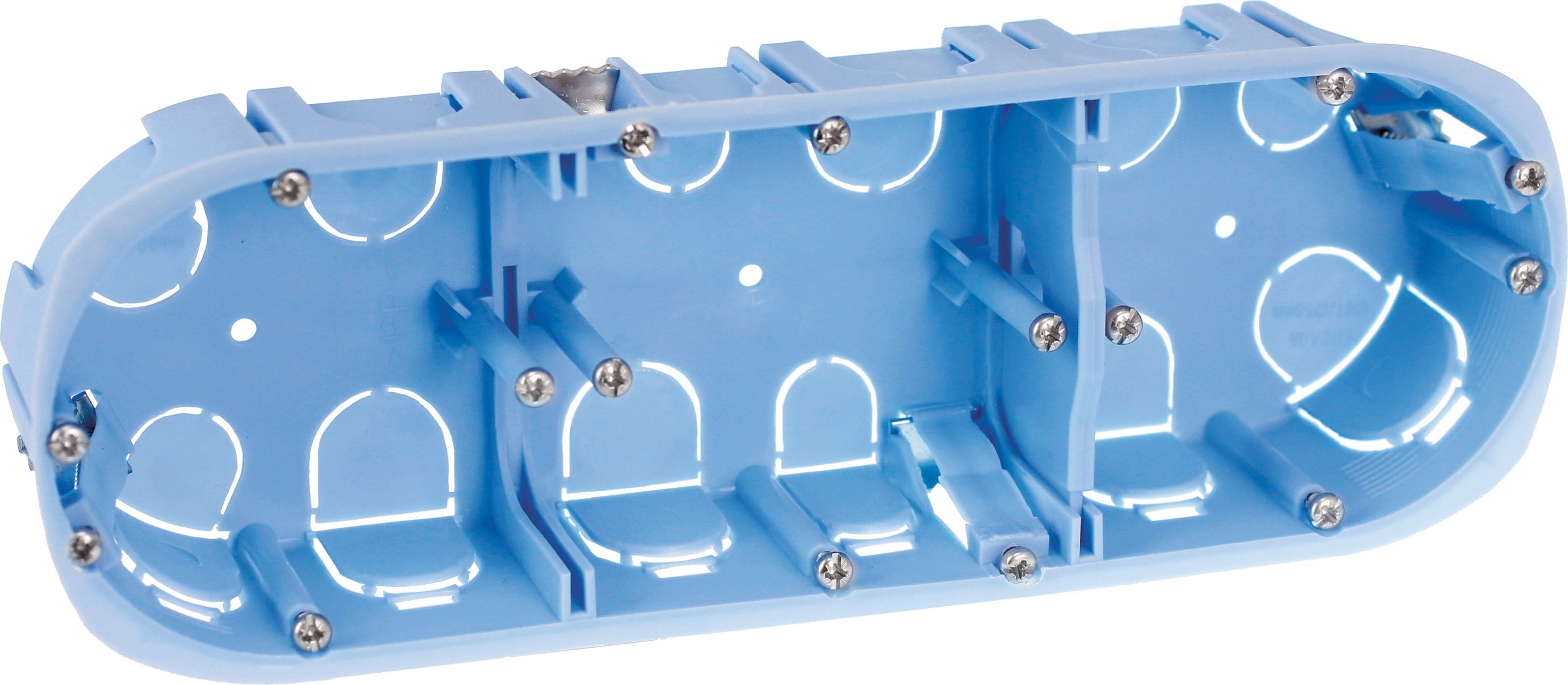 Eur Ohm - Bte d'Enc. XL 3Postes F67x40mm (étiquette unitaire)