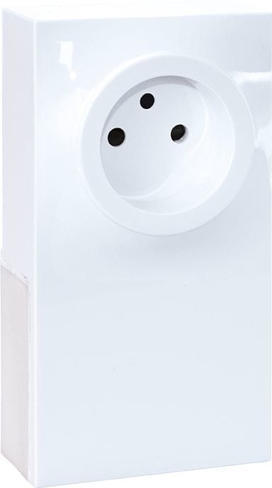 Eur Ohm - ADAPTATEUR MOULURE hauteur 22 max 1 POSTE pour PC  2P+T