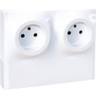 Eur Ohm - ADAPTATEUR MOULURE hauteur 16 max 2 POSTES pour PC 2P+T