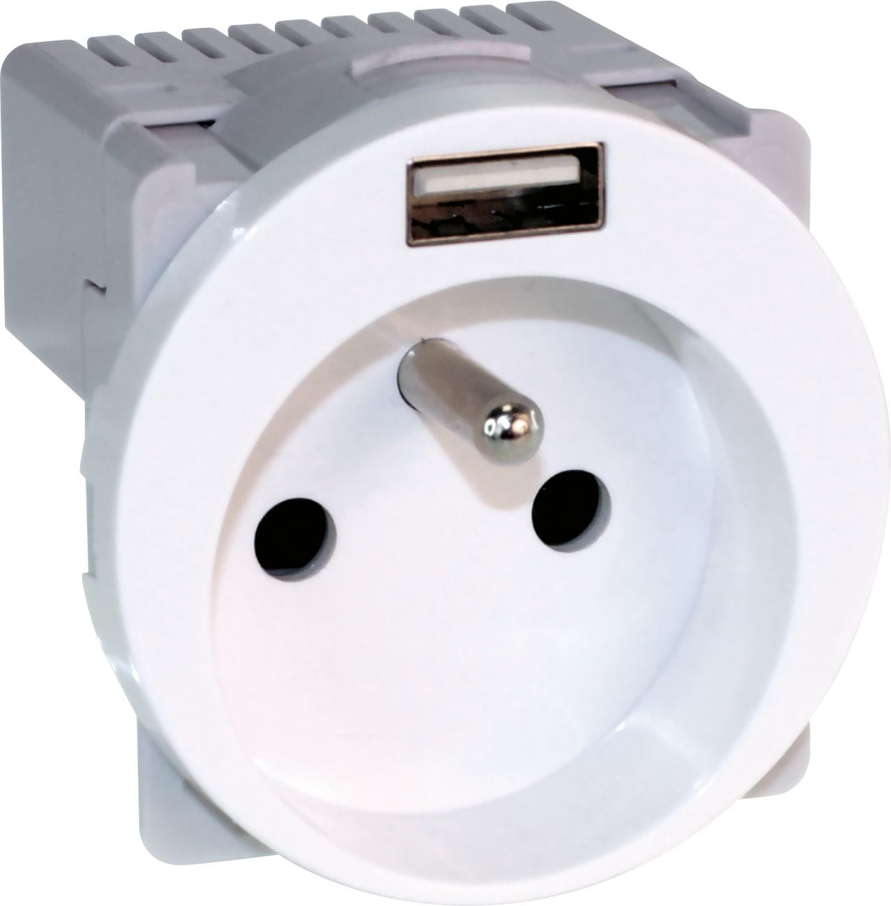 Eur Ohm - COMETE PC  2P+T + USB A BLC