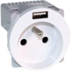 Eur Ohm - COMETE PC  2P+T + USB A BLC