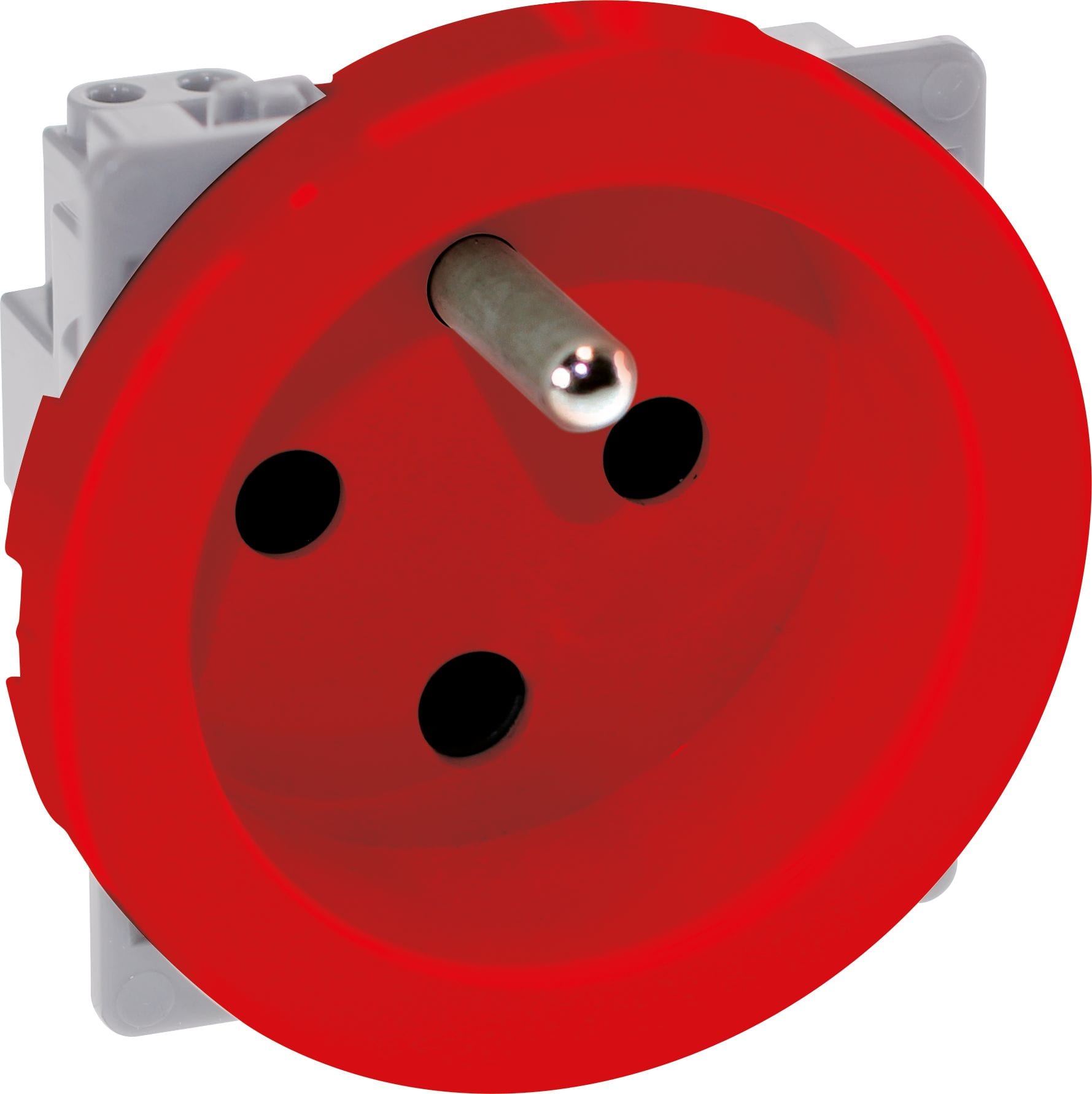 Eur Ohm - COMETE Prise 2P+T détrompée ROUGE