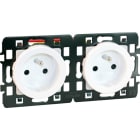 Eur Ohm - COMETE Prise Double 2P+T Pré-câblée BLC
