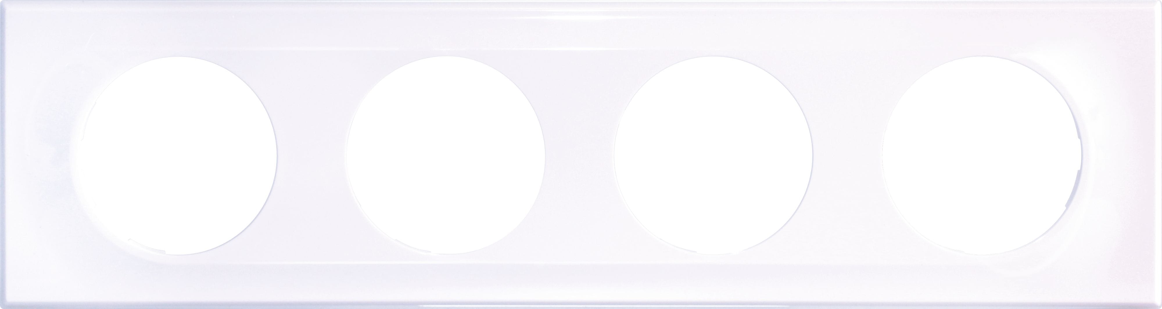 Eur Ohm - COMETE Plaque 4 postes Classic White