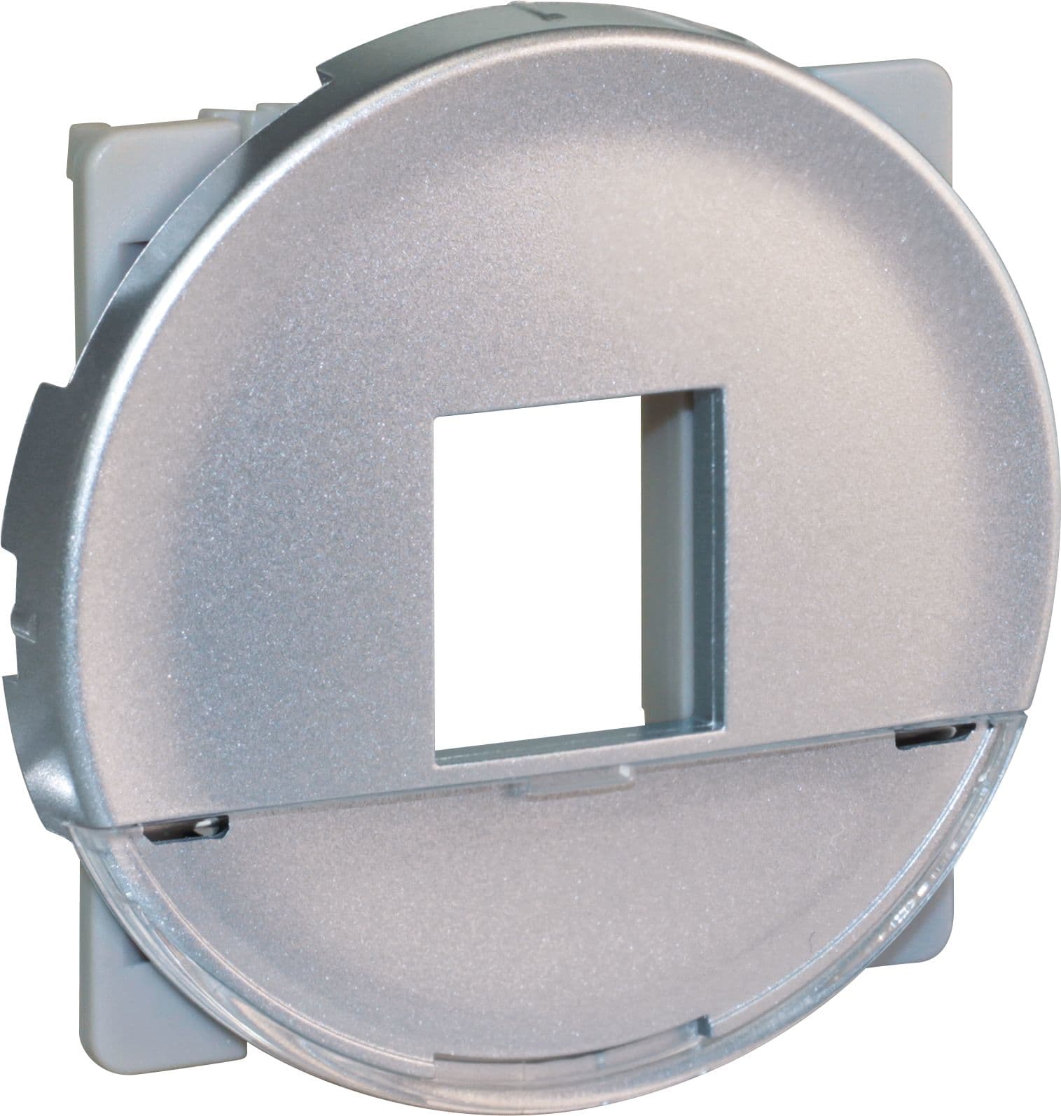 Eur Ohm - COMETE Plastron adaptateur noyaux RJ45 Keystone SILVER