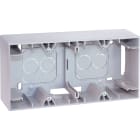Eur Ohm - COMETE Cadre saillie 2 postes type A SILVER