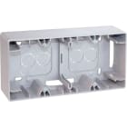 Eur Ohm - COMETE Cadre saillie 2 postes type B SILVER