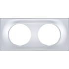 Eur Ohm - COMETE Plaque 2 postes SILVER