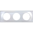 Eur Ohm - COMETE Plaque 3 positionstes SILVER