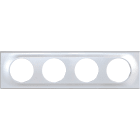 Eur Ohm - COMETE Plaque 4 postes SILVER