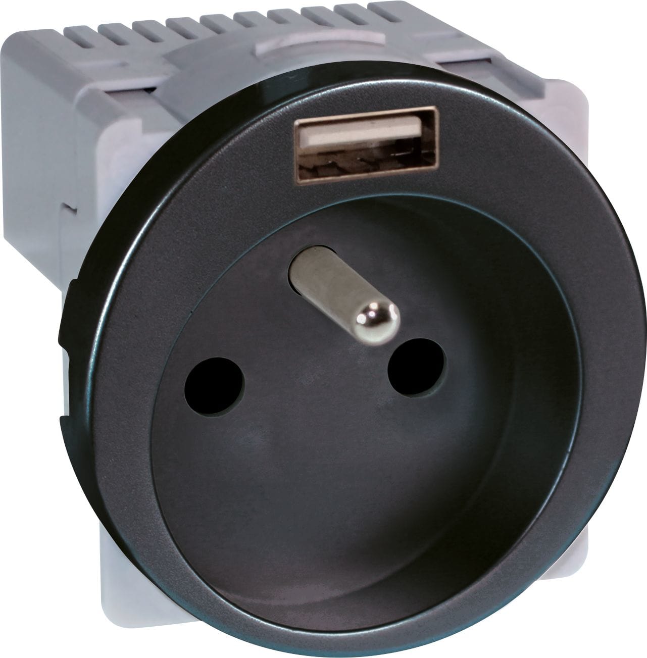 Eur Ohm - COMETE PC  2P+T + USB A VULCAIN