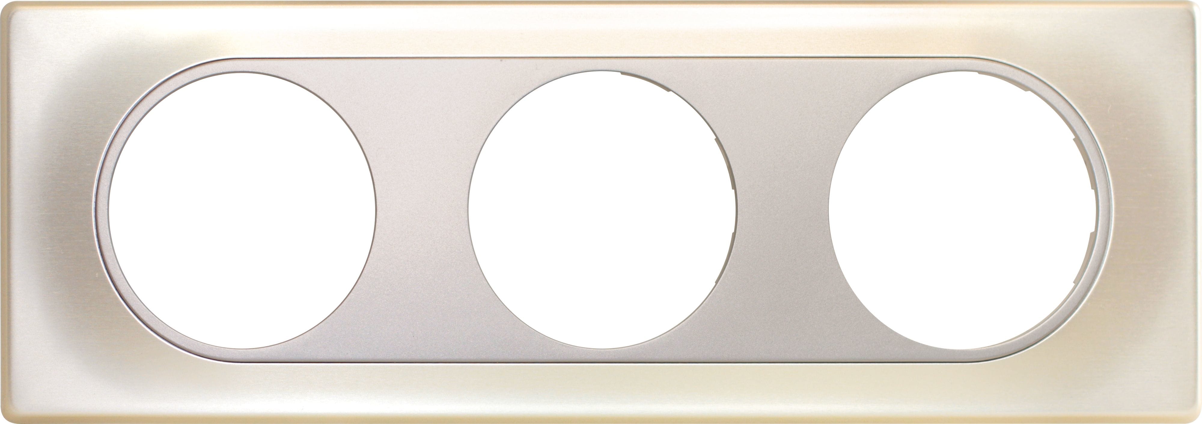 Eur Ohm - COMETE Plaque 3 positionstes TITANE