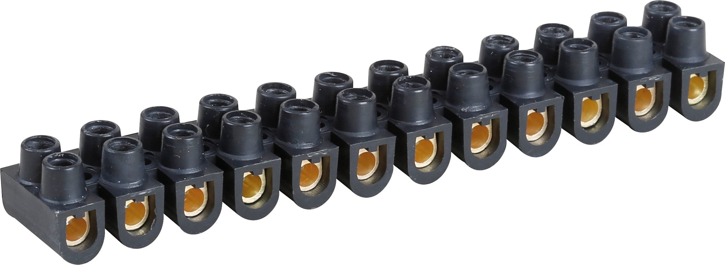 Eur Ohm - Barrettes laiton noire 6 mm² (etiq.uni.)