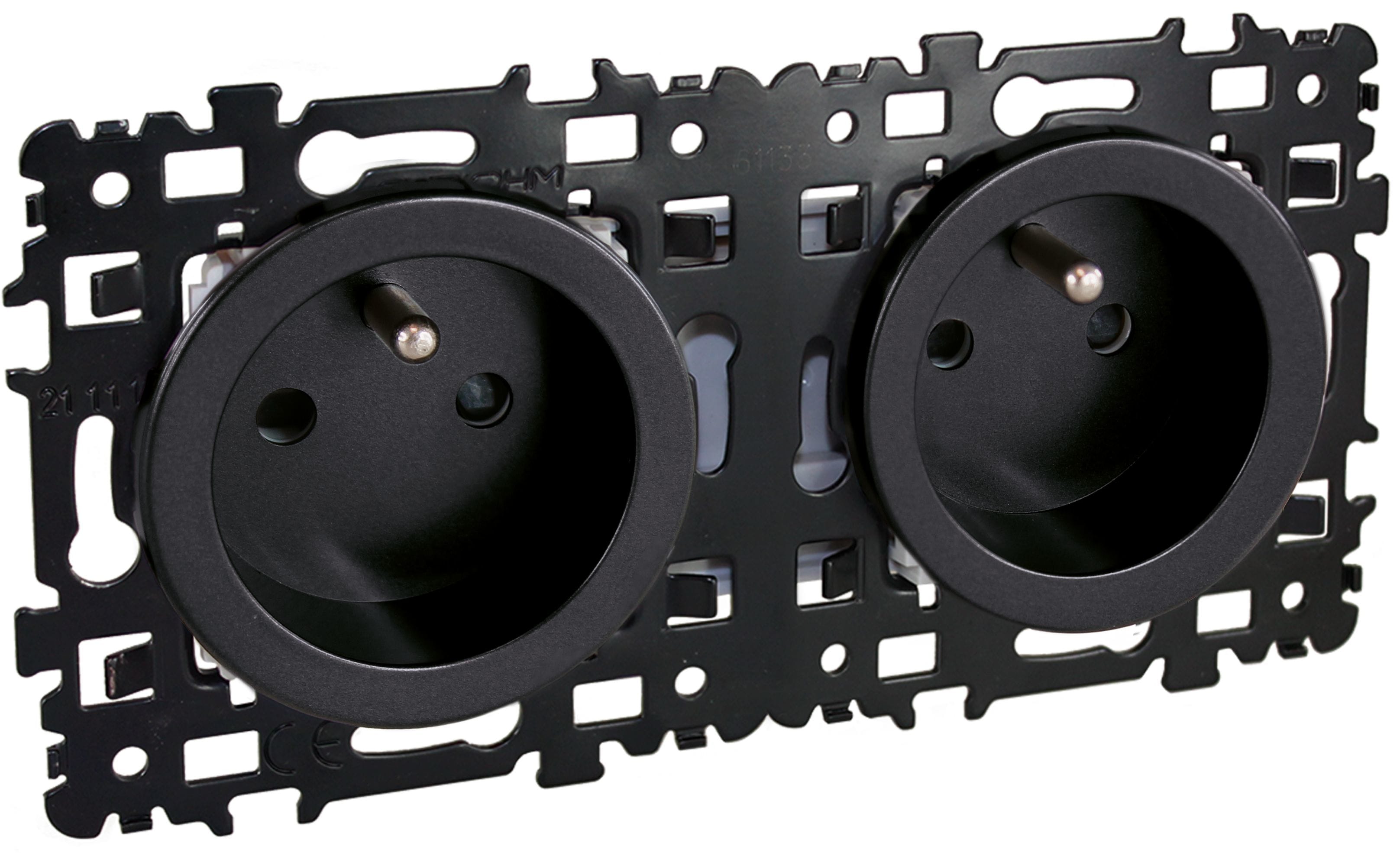 Eur Ohm - SQUARE PC 2x2P+T précab. VULCAIN