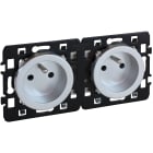 Eur Ohm - SQUARE PC 2x2P+T précab. SILV