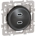 Eur Ohm - SQUARE chargeur dble USB C 5,5V VULCAIN