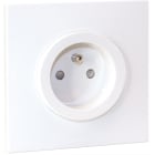 Eur Ohm - SQUARE - PC 2P+T + plaque + griffes - BLC