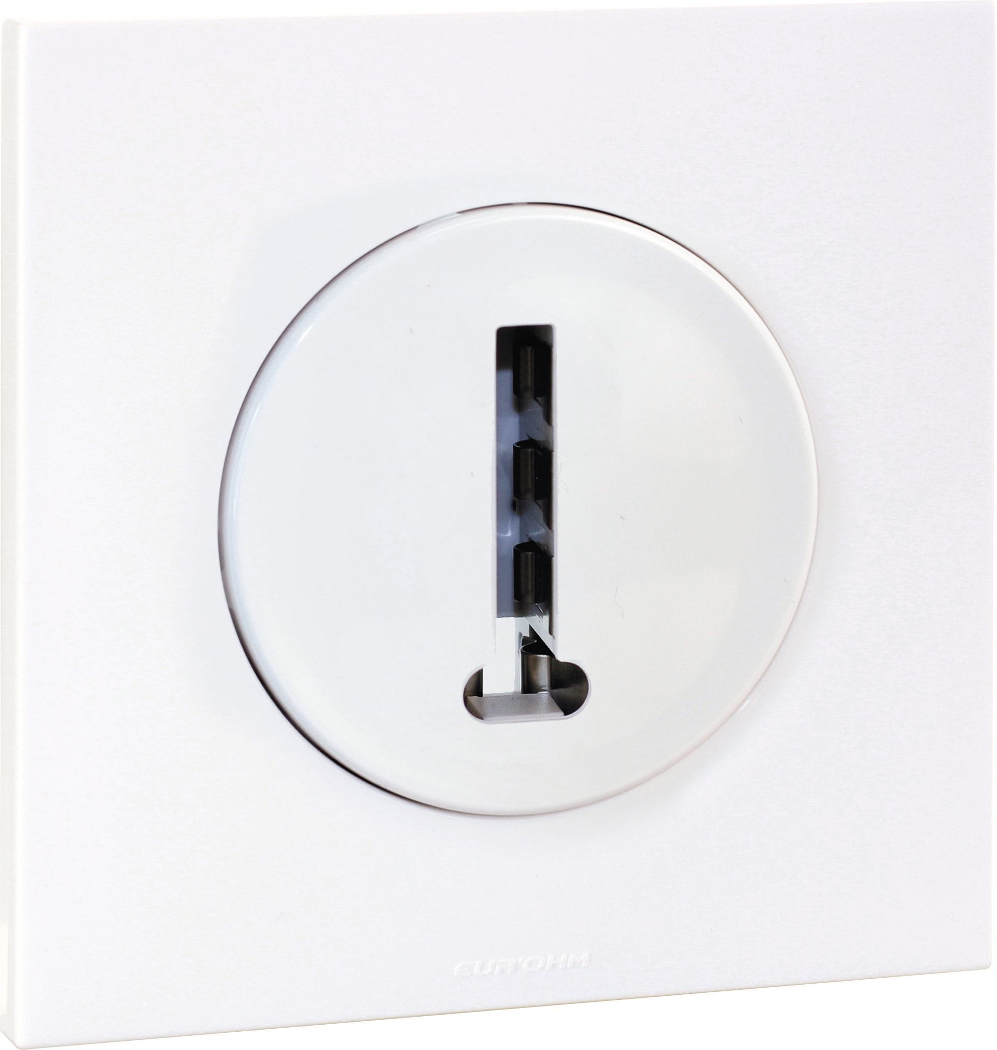 Eur Ohm - SQUARE - Prise téléphone + plaque + griffes - BLC