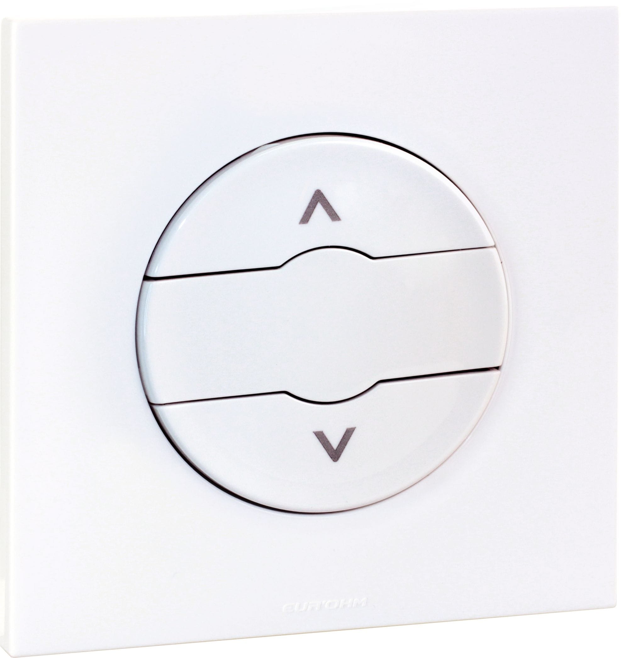 Eur Ohm - SQUARE - commande volets roulants + plaque + griffes - BLC