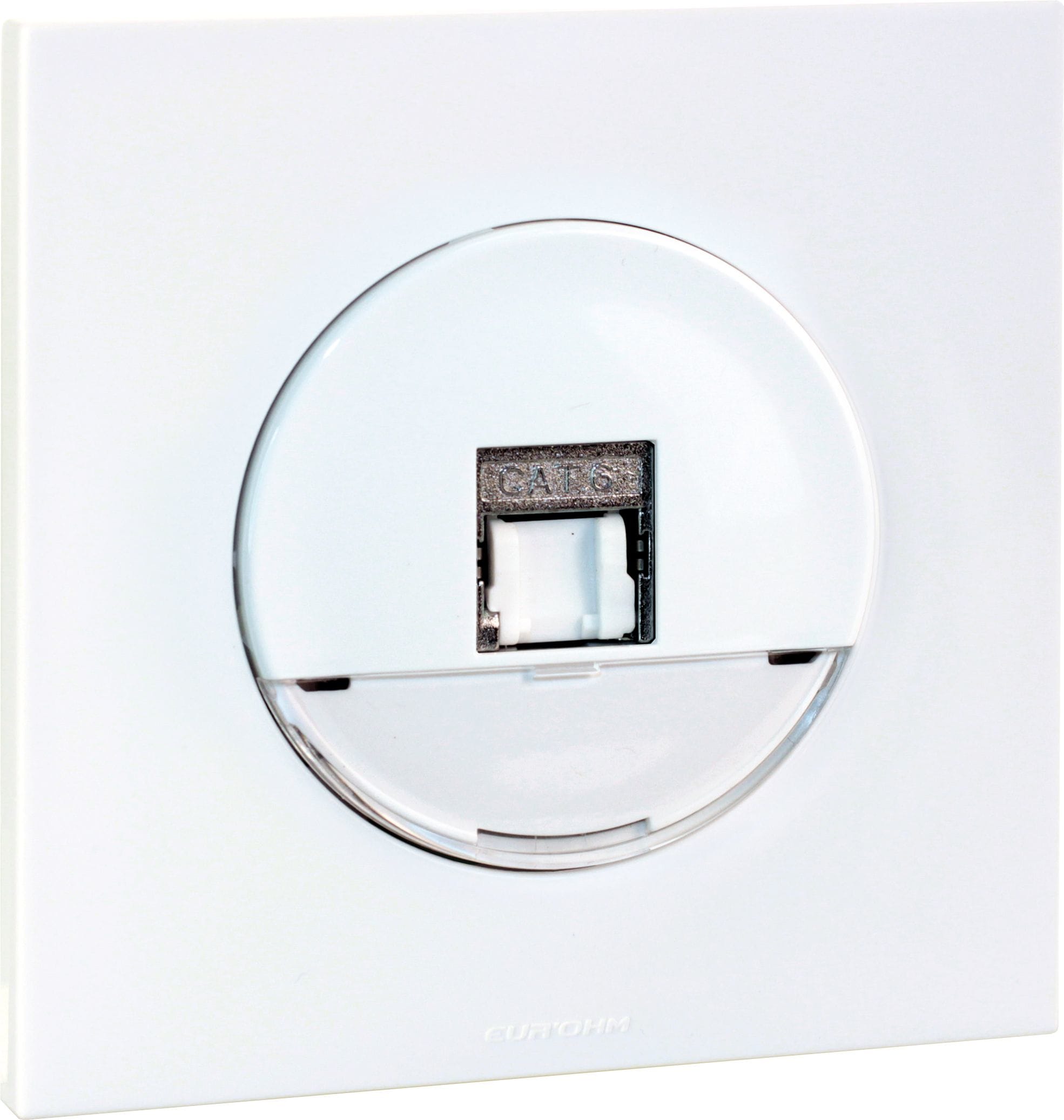 Eur Ohm - SQUARE - prise RJ 45 cat 6 FTP (Gr1) + plaque + griffes - BLC